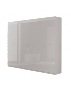 Armadio 6 Ante Bianco Lucido Pavese 275x55x240h Offerta