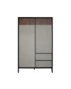 Mobile alto 2 ante e 2 cassetti Anka 106x40x177h colore lava e argilla