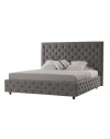 Letto matrimoniale contenitore Sondrio colore grigio