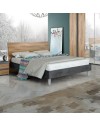 Letto matrimoniale in legno noce dark e antracite Borghese