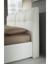 Letto matrimoniale con contenitore Melia tessuto grigio