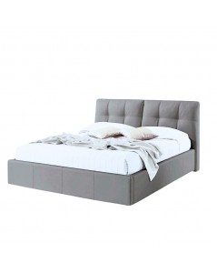 Letto Matrimoniale con Contenitore Melia tessuto grigio Prezzo