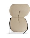 Sedia da pranzo tessuto teddy beige Sirio 53x39x94h