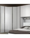 Cabina armadio angolare 2 ante Ettore 112x112x236 colore bianco frassinato