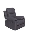 Poltrona recliner manuale Chicago tessuto Twist20 grigio