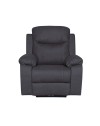 Poltrona recliner manuale Chicago tessuto Twist20 grigio