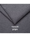 Poltrona reclinabile elettrica Chicago tessuto Twist20 grigio