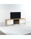 Mobile porta Tv 2 ante e vano a giorno Bollo2 183,4x40x55,5H colore rovere bianco