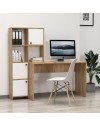 Scrivania con Libreria rovere bianco Halk 156