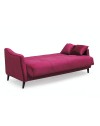 Divano 3 posti funzione letto contenitore Montana in tessuto bordeaux 225x82x92h