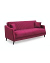 Divano 3 posti funzione letto contenitore Montana in tessuto bordeaux 225x82x92h