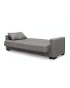 Divano 3 posti funzione letto contenitore NewMalpensa in tessuto cappuccino 225x88x94h