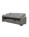 Divano 3 posti funzione letto contenitore NewMalpensa in tessuto cappuccino 225x88x94h