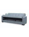 Divano 3 posti funzione letto contenitore NewMalpensa in tessuto grigio 225x88x94h