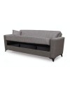 Divano 3 posti funzione letto contenitore Galant in tessuto cappuccino 225x82x92h