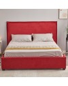 Letto matrimoniale contenitore Neso colore rosso