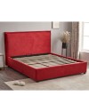 Letto matrimoniale contenitore Neso colore rosso