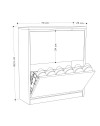 Scarpiera due ante a ribalta SHC520 tortora 73x26x82.5H