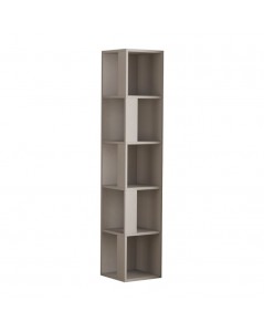 Libreria Angolare 5 Ripiani 31,4x31,4x158,9 Piano Colore Tortora