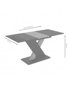 Tavolo allungabile bianco Axi 120x75x76H