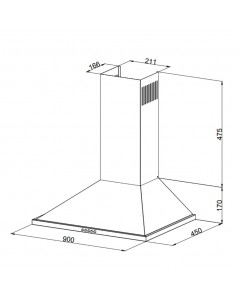 Cappa a Piramide 90 cm Eolo 90 Inox Samet Prezzo