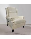 Poltrona recliner con massaggio e schienale riscaldabile Wing ecopelle beige