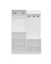 Armadio con appendiabiti Dante 120x37x180h colore bianco