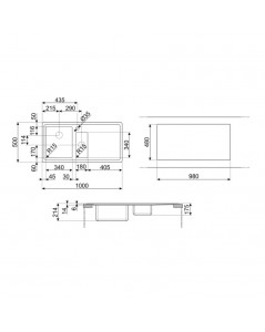 Lavello Incasso 2 Vasche e Gocciolatoio Destro 100x50 Smeg Prezzo