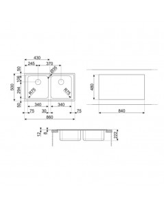 Lavello Incasso 2 Vasche 86x50 Smeg LP8622 Inox Spazzolato Prezzo