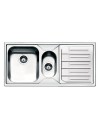 Lavello incasso semifilo 2 vasche e gocciolatoio destro 100x50 Smeg LP102D2 inox