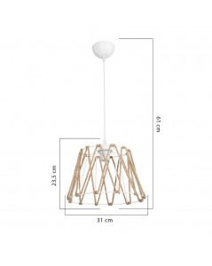 Lampada a Sospensione Metallo Bianco e Corda Evren ASZ1029 Prezzo