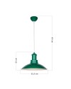 Lampada a sospensione Tran ASZ0918 colore verde