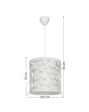 Lampada a sospensione paralume bianco con intagli Summer ASZ1178