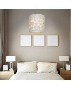 Lampada a Sospensione Paralume Bianco con Intagli Summer Prezzo