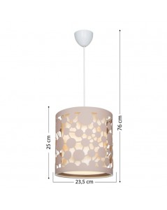 Lampada a Sospensione Paralume Beige con Intagli Summer Prezzo