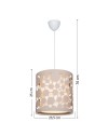 Lampada a sospensione paralume beige con intagli Summer ASZ1179