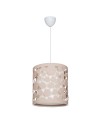 Lampada da soffitto paralume beige con intagli Summer ASZ1179