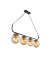 Lampada a sospensione stile minimal 4 punti luce Terena MDL4147 colore nero