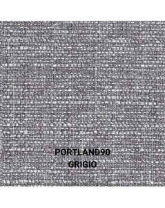 Divano angolare Belen destro con pouff contenitore grigio portland90