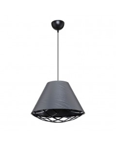 Lampada da soffitto moderna con paralume in tessuto antracite Ayda ASZ1560