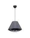 Lampada da soffitto moderna con paralume in tessuto antracite Ayda ASZ1560