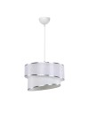 Lampada da soffitto con paralume tessuto bianco Turna ASZ1714