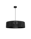 Lampada da soffitto in carta effetto bamboo nero stile rustico Roya ASZ1749