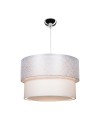 Lampada a sospensione in tessuto colore bianco Polo MDL2857