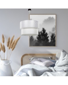 Lampada a Sospensione in Tessuto Colore Bianco Polo MDL2857 Prezzo