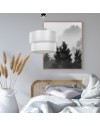 Lampada a sospensione in tessuto colore bianco Polo MDL2857