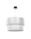 Lampada a sospensione in tessuto colore bianco Polo MDL2857