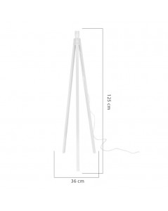 Lampada da Terra Treppiede Legno Colore Bianco Prezzo