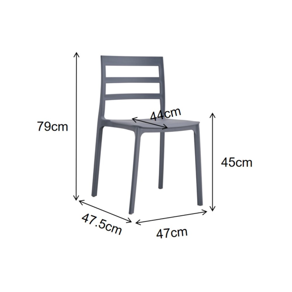 sedia polipropilene grigio scuro