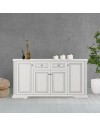 Madia 4 ante e 2 cassetti bianco vintage 178.5x45x93.5h White